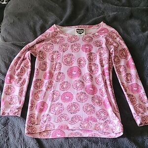 Modern Lux Pink Donut Kids Fleece Shirt
